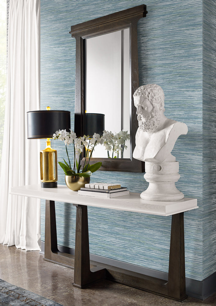 Luxe Retreat Osprey Faux Grasscloth Wallpaper