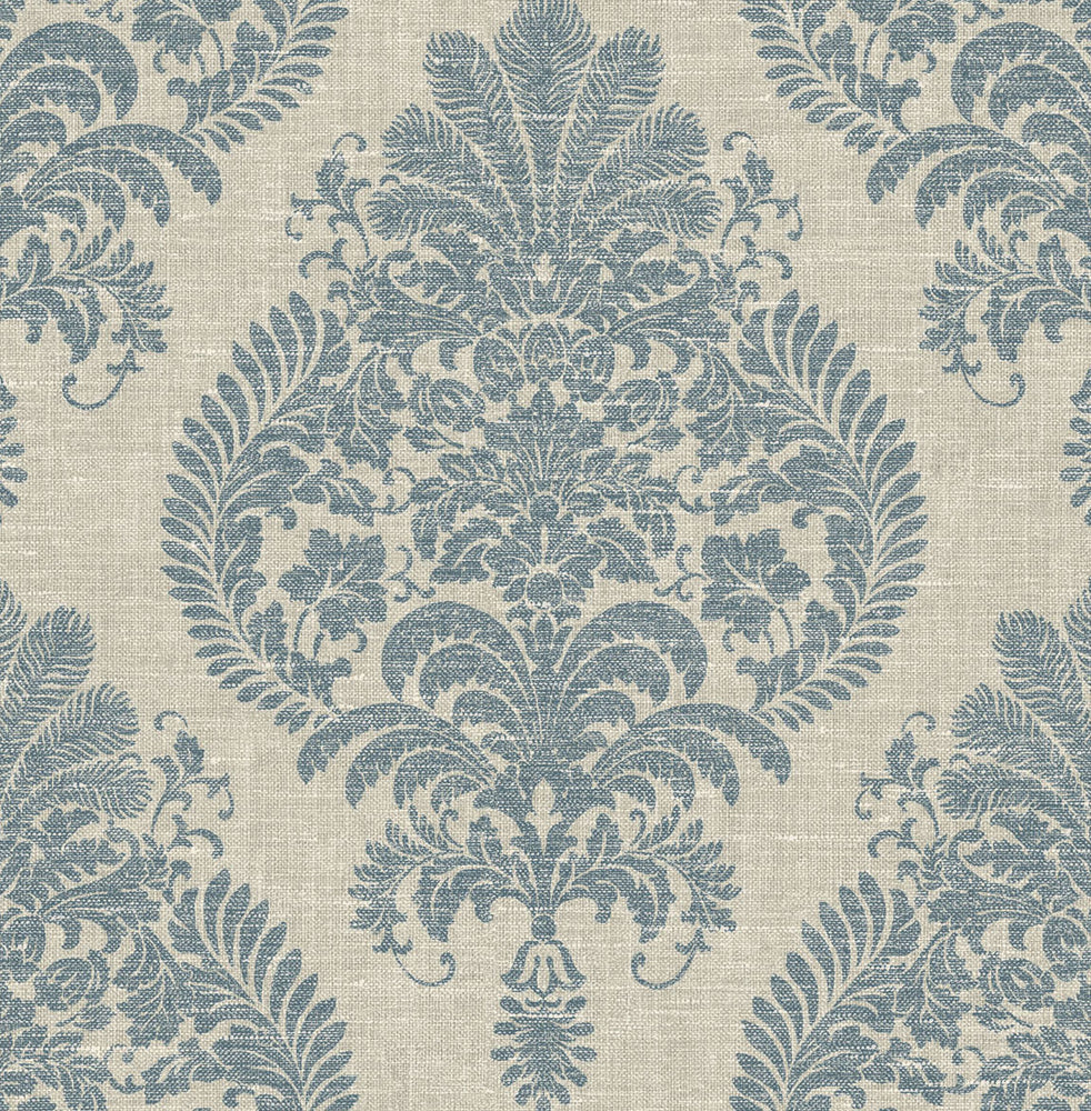 LN10402 Antigua damask wallpaper from the Luxe Retreat collection by Lillian August