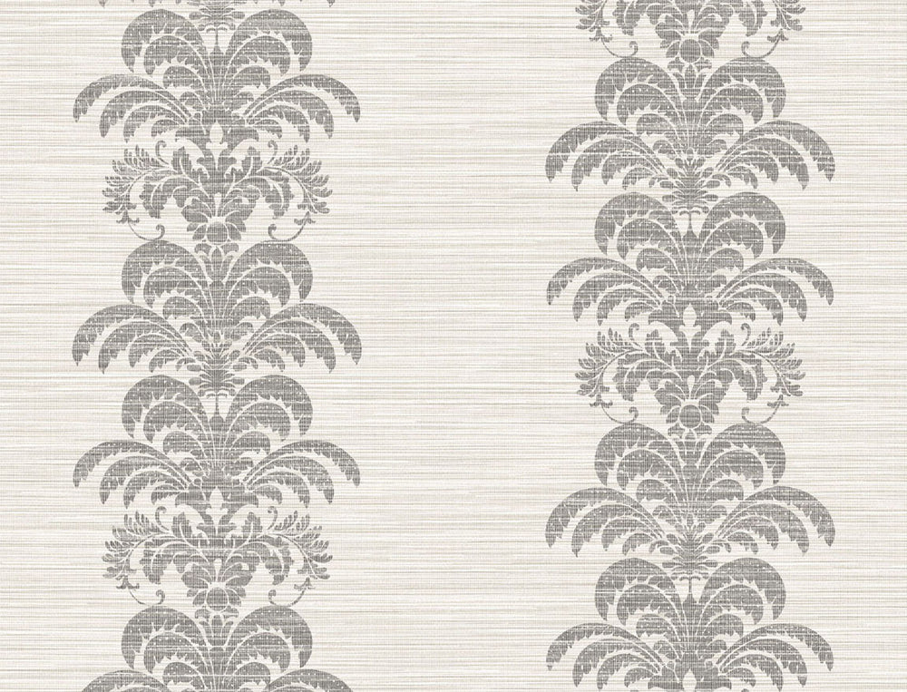 Luxe Retreat Palm Frond Stripe Stringcloth Wallpaper