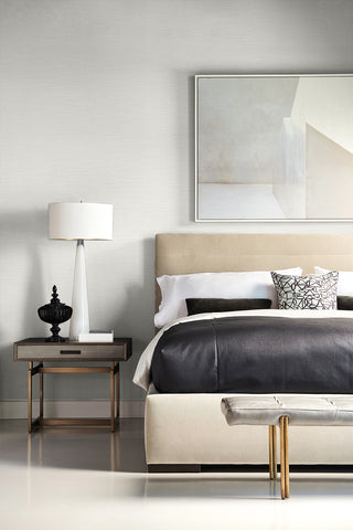 Luxe Retreat Faux Linen Weave Unpasted Wallpaper