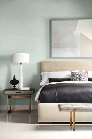 Luxe Retreat Faux Linen Weave Unpasted Wallpaper