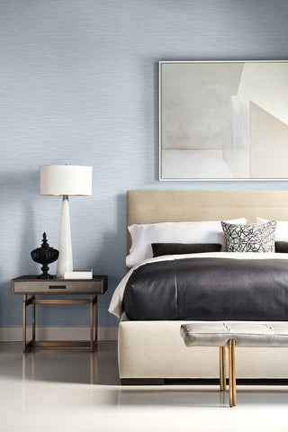 Luxe Retreat Faux Linen Weave Unpasted Wallpaper