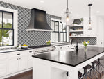 Luxe Retreat Plumosa Faux Tile Unpasted Wallpaper