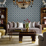 Luxe Retreat Plumosa Faux Tile Unpasted Wallpaper