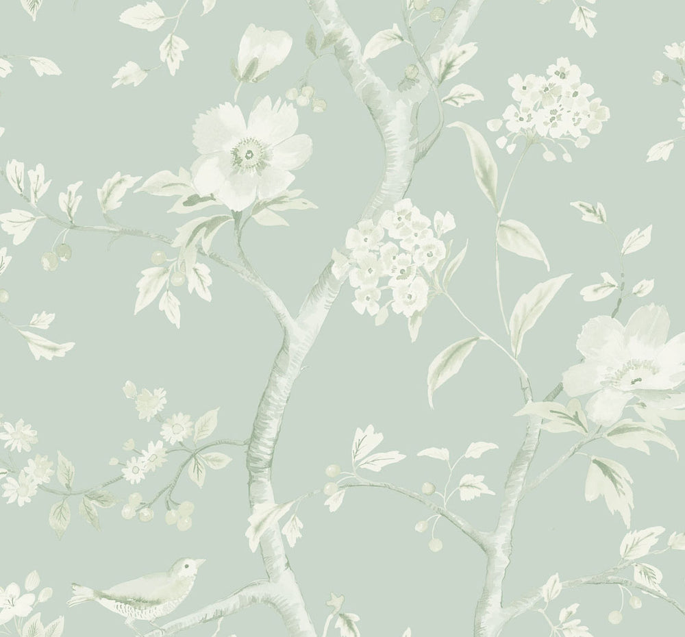 LN11104 Southport floral trail botanical wallpaper from the Luxe Retreat collection by Lillian August