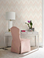 Luxe Retreat Regent Flamestitch Stringcloth Wallpaper