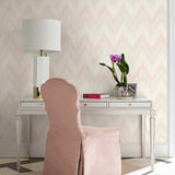 Luxe Retreat Regent Flamestitch Stringcloth Unpasted Wallpaper