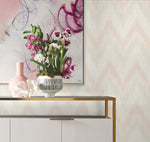 Luxe Retreat Regent Flamestitch Stringcloth Wallpaper