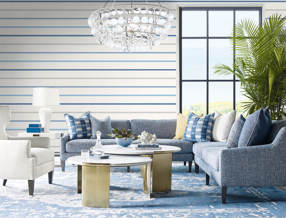 Luxe Retreat Deck Chair Striped Wallpaper