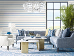 Luxe Retreat Deck Chair Striped Wallpaper