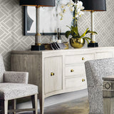 Luxe Retreat Block Lattice Geometric Unpasted Wallpaper