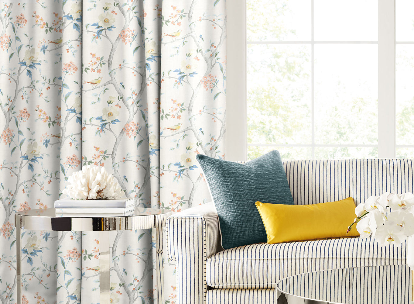 Luxe Retreat Southport Floral Trail Chinoiserie Fabric – Say Decor LLC