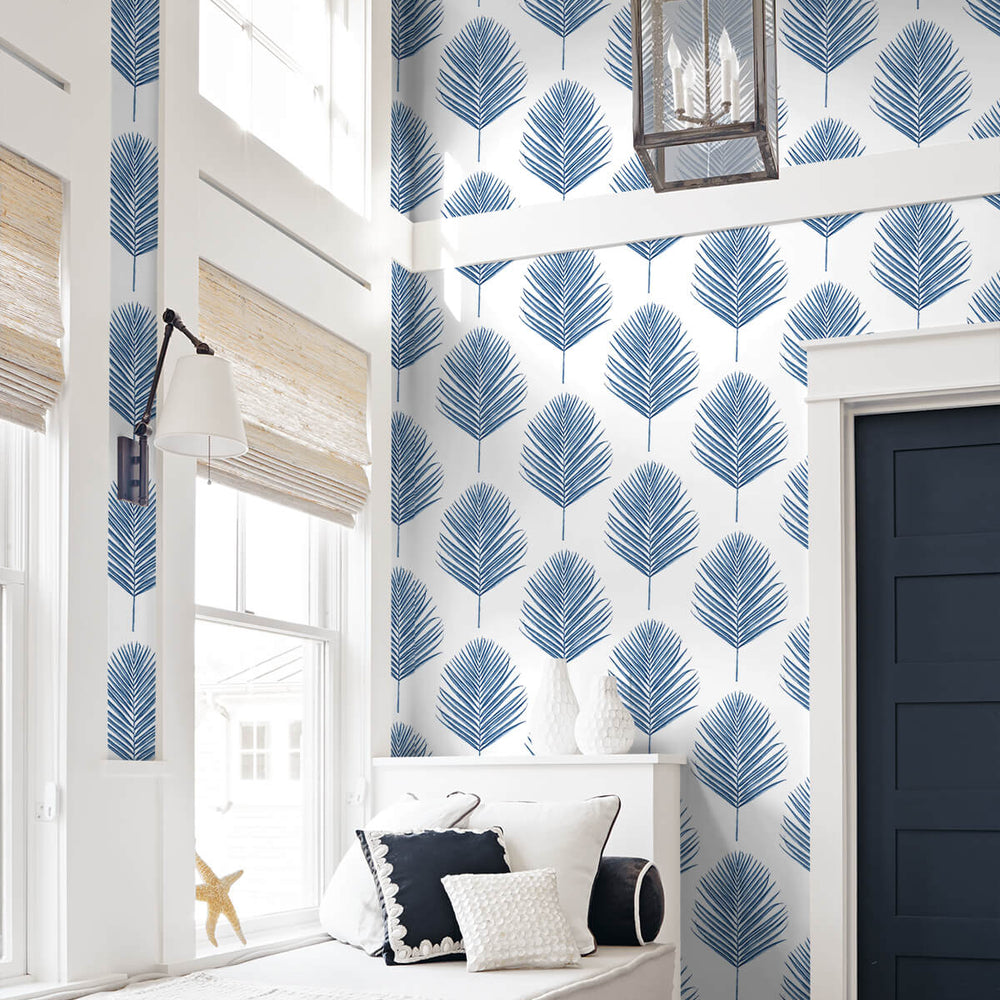 
                  
                    LN20002 Maui palm leaf peel and stick wallpaper bedroom from the Luxe Haven collection by Lillian August
                  
                