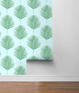 LN20004 Maui palm leaf peel and stick wallpaper roll from the Luxe Haven collection by Lillian August