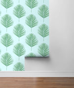 LN20004 Maui palm leaf peel and stick wallpaper roll from the Luxe Haven collection by Lillian August