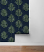 LN20022 Maui palm leaf peel and stick wallpaper roll from the Luxe Haven collection by Lillian August