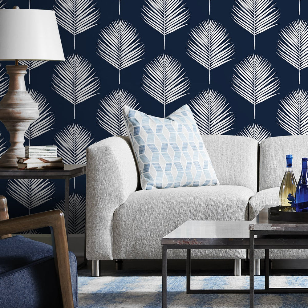 
                  
                    LN20032 Maui palm leaf peel and stick wallpaper living room from the Luxe Haven collection by Lillian August
                  
                