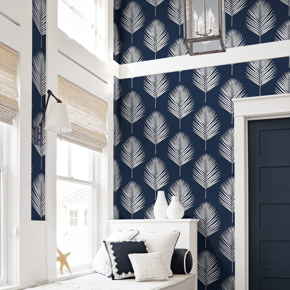 
                  
                    LN20032 Maui palm leaf peel and stick wallpaper bedroom from the Luxe Haven collection by Lillian August
                  
                