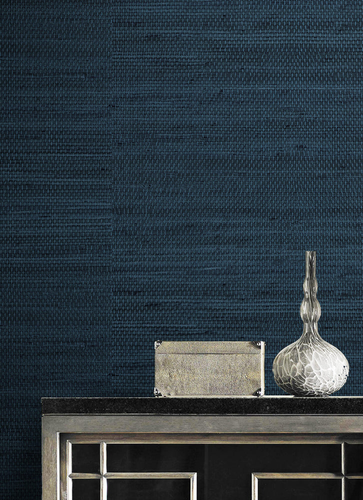 LN20202 Luxe weave grasscloth peel and stick wallpaper detail from the Luxe Haven collection by Lillian August