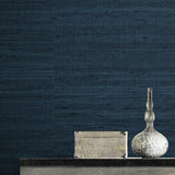 LN20202 Luxe weave grasscloth peel and stick wallpaper detail from the Luxe Haven collection by Lillian August