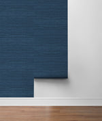 LN20202 Luxe weave grasscloth peel and stick wallpaper roll from the Luxe Haven collection by Lillian August