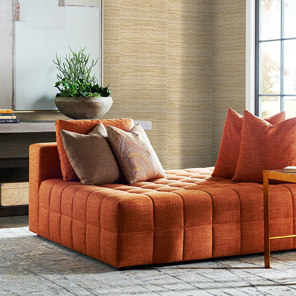 
                  
                    LN20206 Luxe weave grasscloth peel and stick wallpaper living room from the Luxe Haven collection by Lillian August
                  
                