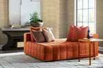 LN20206 Luxe weave grasscloth peel and stick wallpaper living room from the Luxe Haven collection by Lillian August