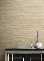 LN20206 Luxe weave grasscloth peel and stick wallpaper detail from the Luxe Haven collection by Lillian August