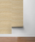 LN20206 Luxe weave grasscloth peel and stick wallpaper roll from the Luxe Haven collection by Lillian August