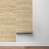 LN20206 Luxe weave grasscloth peel and stick wallpaper roll from the Luxe Haven collection by Lillian August