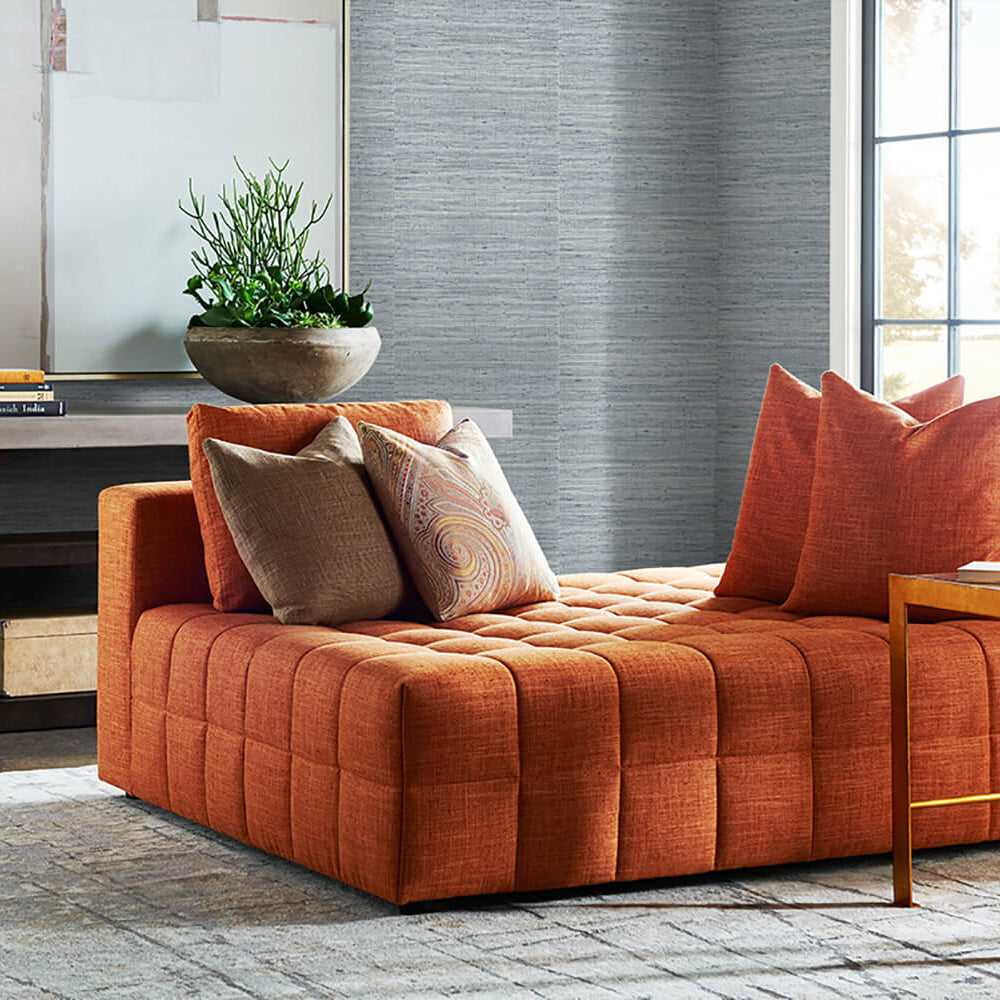 
                  
                    LN20210 Luxe weave grasscloth peel and stick wallpaper living room from the Luxe Haven collection by Lillian August
                  
                