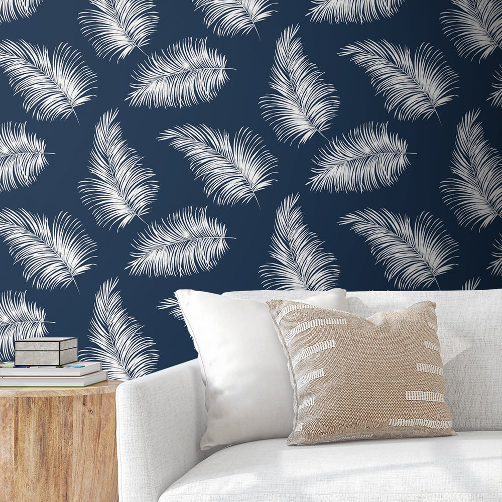 
                  
                    LN20322 tossed palm peel and stick removable wallpaper living room from the Luxe Haven collection by Lillian August
                  
                