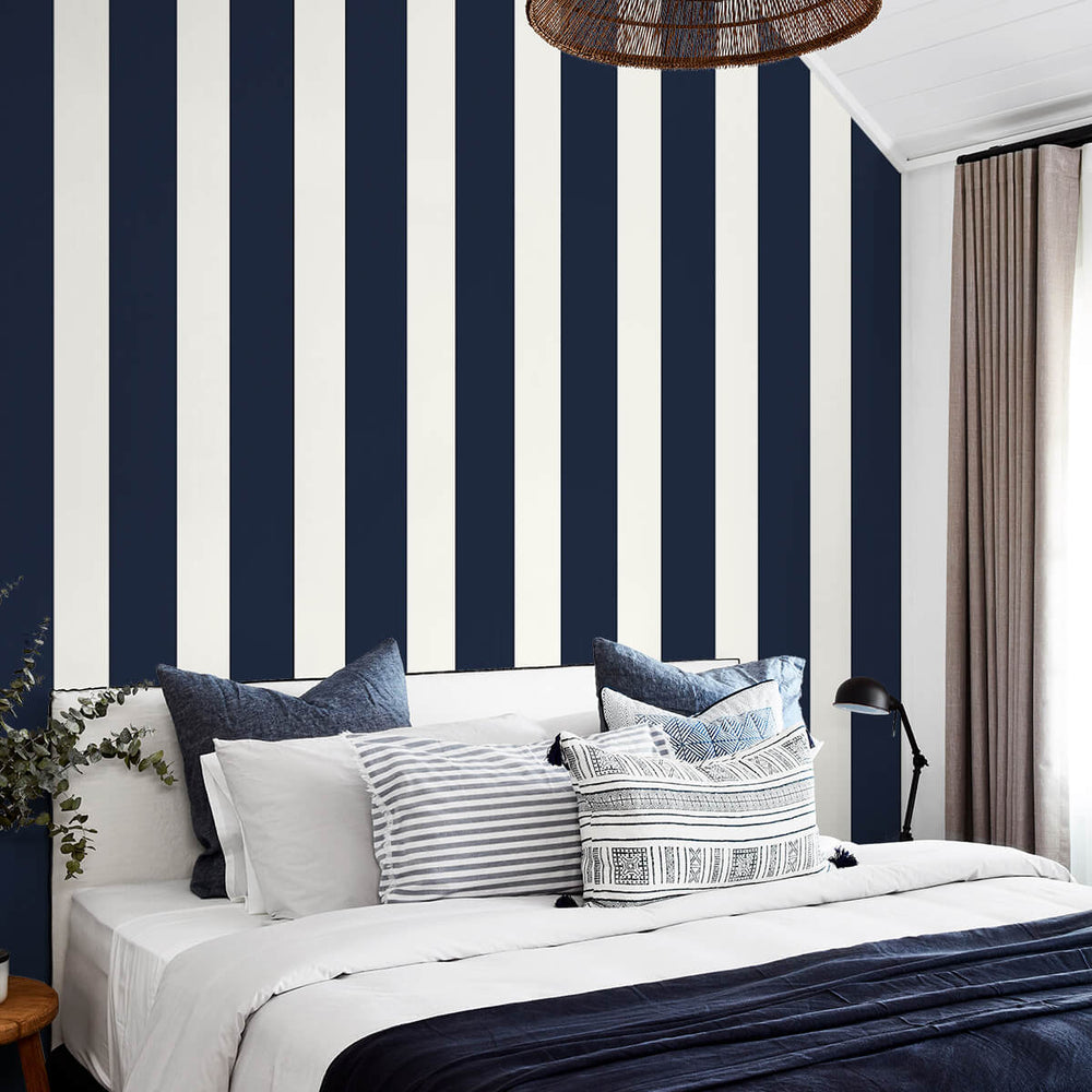 
                  
                    LN20402 designer stripe peel and stick removable wallpaper bedroom from the Luxe Haven collection by Lillian August
                  
                