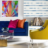 LN20602 horizon stripe abstract peel and stick wallpaper art from the Luxe Haven collection by Lillian August