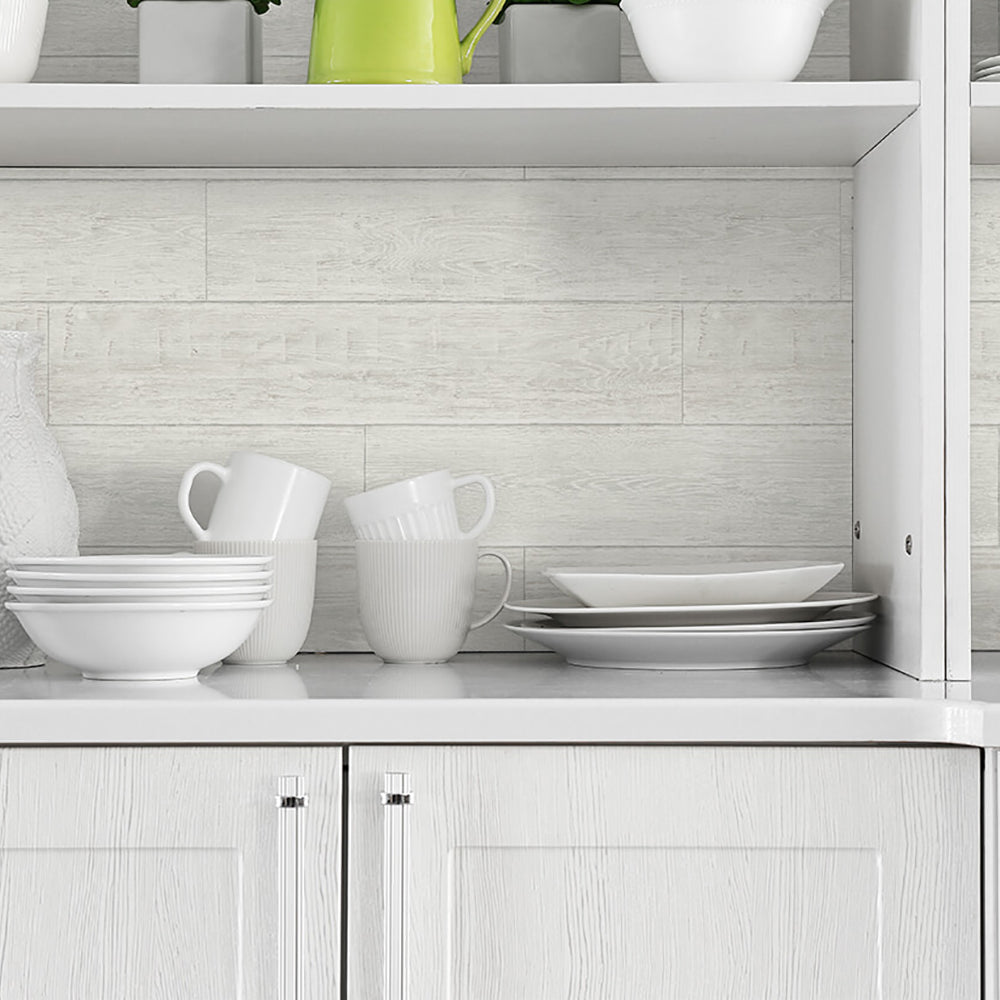 
                  
                    LN20700 rustic shiplap peel and stick removable wallpaper cabinet from the Luxe Haven collection by Lillian August
                  
                