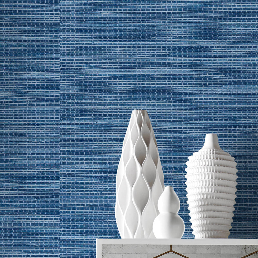 
                  
                    LN20802 Luxe sisal faux grasscloth peel and stick wallpaper detail from the Luxe Haven collection by Lillian August
                  
                
