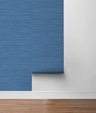 LN20802 Luxe sisal faux grasscloth peel and stick wallpaper roll from the Luxe Haven collection by Lillian August