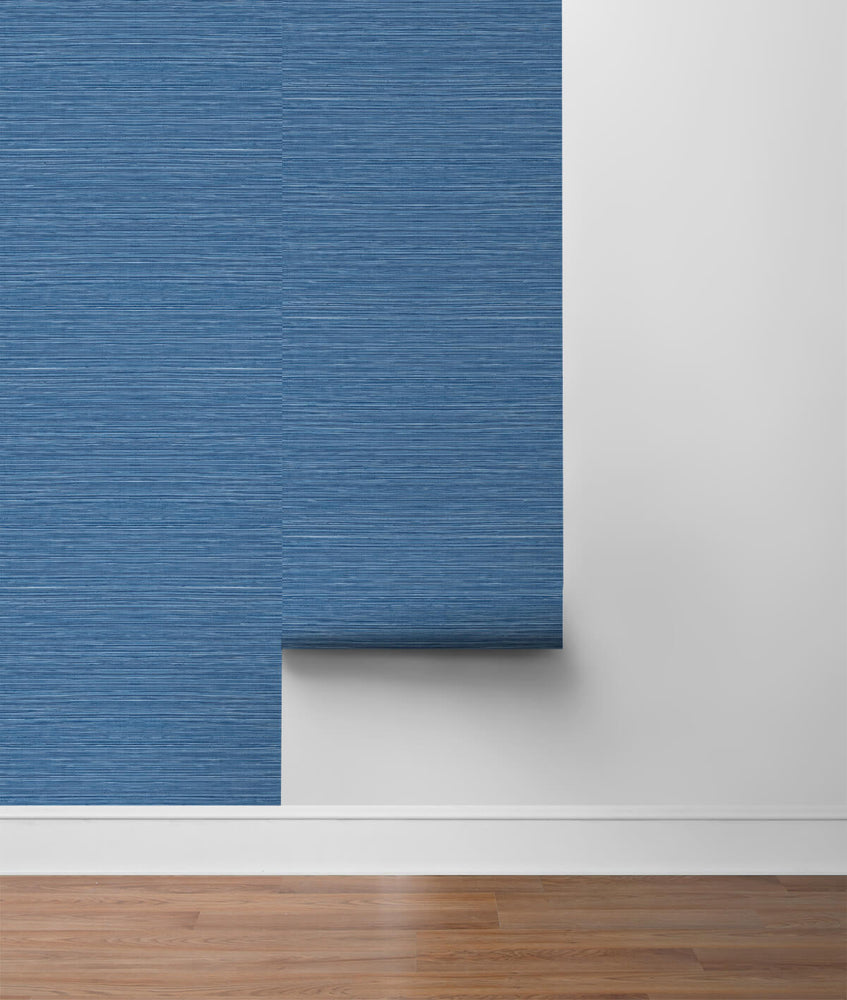LN20802 Luxe sisal faux grasscloth peel and stick wallpaper roll from the Luxe Haven collection by Lillian August