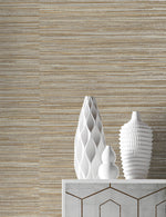 LN20806 Luxe sisal faux grasscloth peel and stick wallpaper detail from the Luxe Haven collection by Lillian August