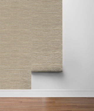 LN20806 Luxe sisal faux grasscloth peel and stick wallpaper roll from the Luxe Haven collection by Lillian August