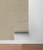 LN20806 Luxe sisal faux grasscloth peel and stick wallpaper roll from the Luxe Haven collection by Lillian August