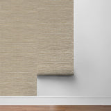 LN20806 Luxe sisal faux grasscloth peel and stick wallpaper roll from the Luxe Haven collection by Lillian August