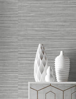 LN20810 Luxe sisal faux grasscloth peel and stick wallpaper detail from the Luxe Haven collection by Lillian August