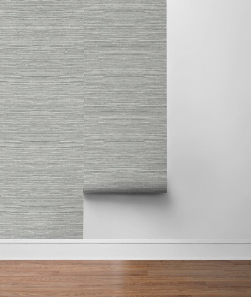 LN20810 Luxe sisal faux grasscloth peel and stick wallpaper roll from the Luxe Haven collection by Lillian August