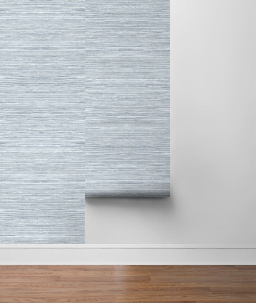 LN20812 Luxe sisal faux grasscloth peel and stick wallpaper roll from the Luxe Haven collection by Lillian August