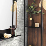 LN20900 Soho faux brick peel and stick removable wallpaper bathroom from the Luxe Haven collection by Lillian August