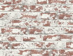 LN20901 Soho faux brick peel and stick removable wallpaper from the Luxe Haven collection by Lillian August