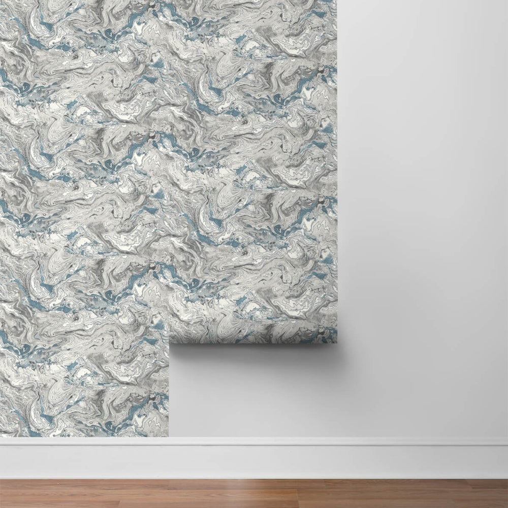 
                  
                    LN21002 faux marble peel and stick removable wallpaper roll from the Luxe Haven collection by Lillian August
                  
                