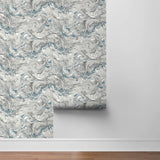 LN21002 faux marble peel and stick removable wallpaper roll from the Luxe Haven collection by Lillian August