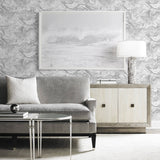 LN21003 faux marble peel and stick removable wallpaper living room from the Luxe Haven collection by Lillian August